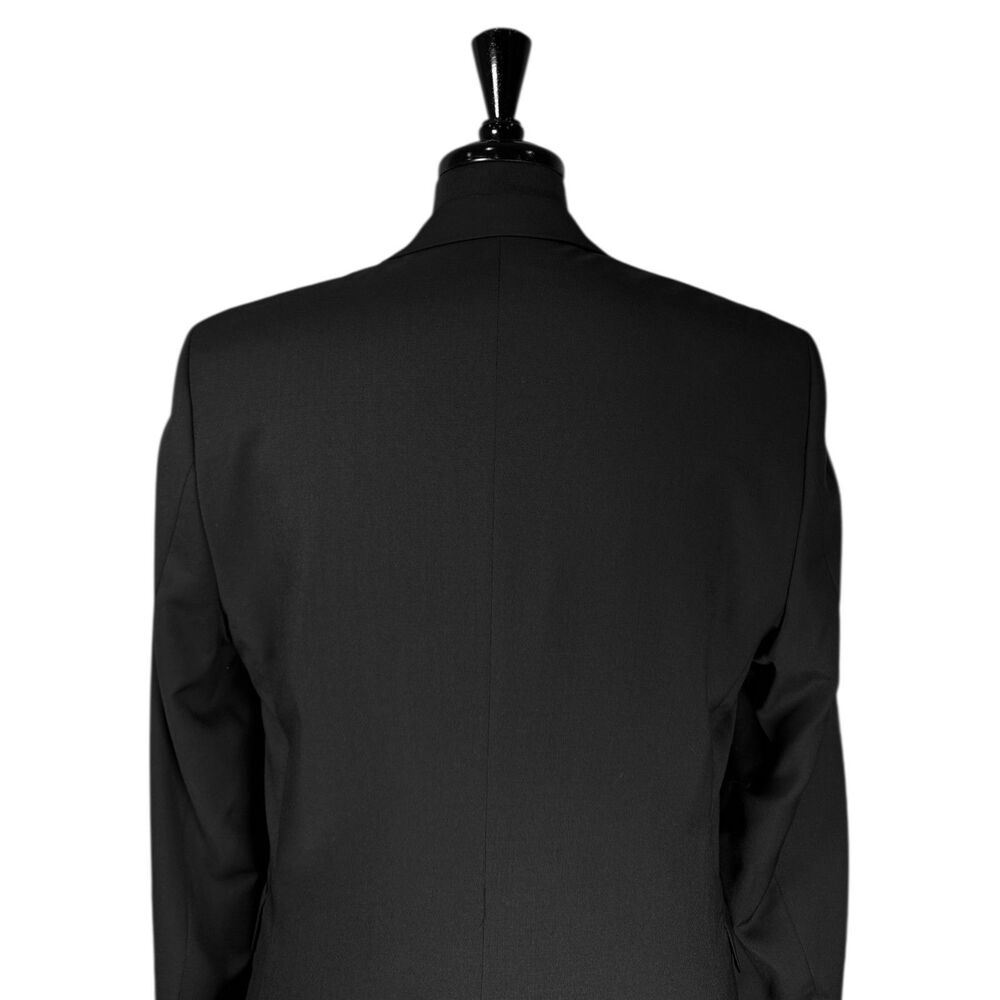 H&M Mens 38R Black Marzotto Wool 2 Button Blazer Sport Coat Jacket - Picture 9 of 12